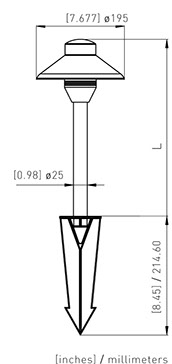 AL2 path light dimensions