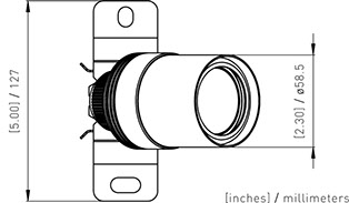 DL-1 solid brass down light dimensions